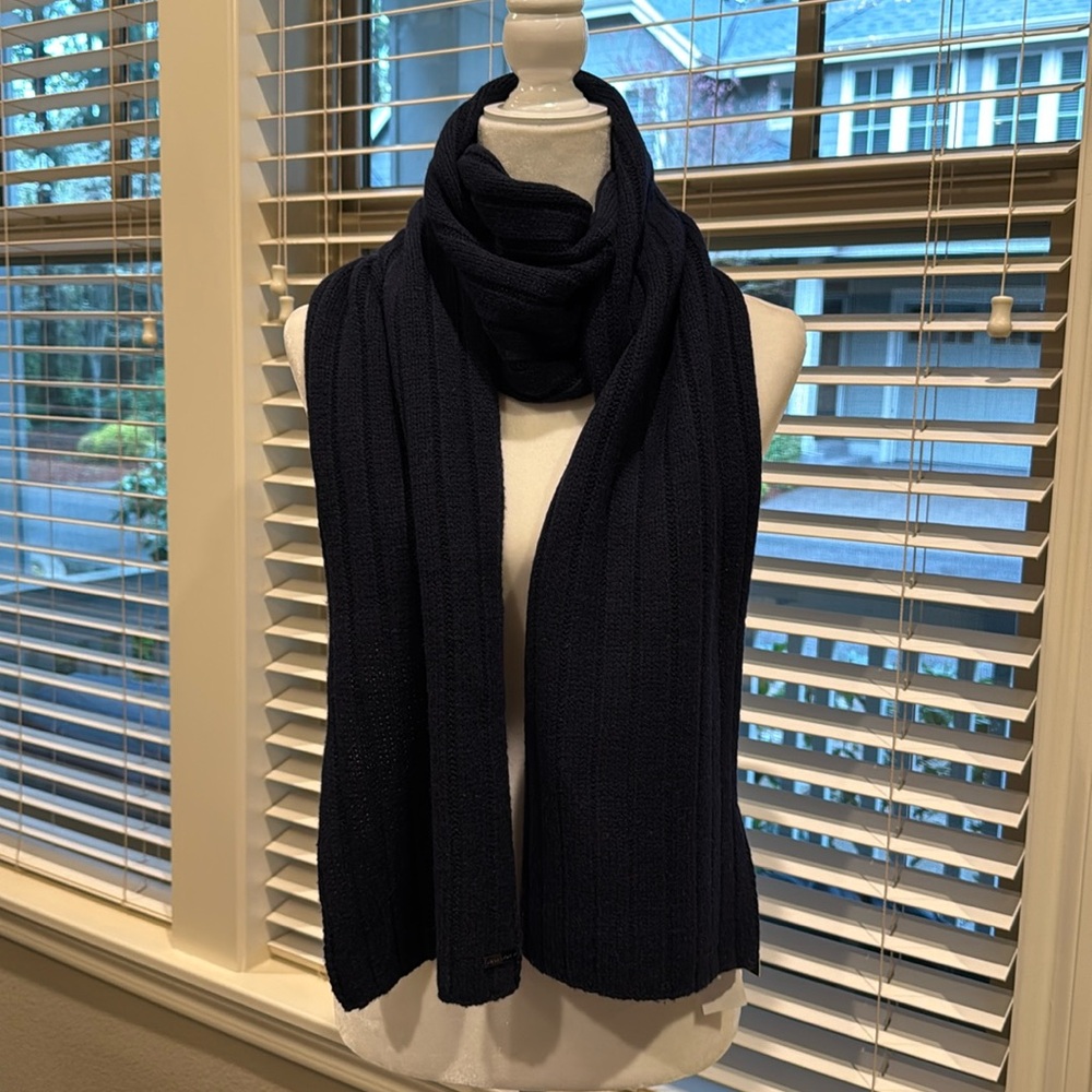 Michael Kors Midnight Blue Wool Scarf